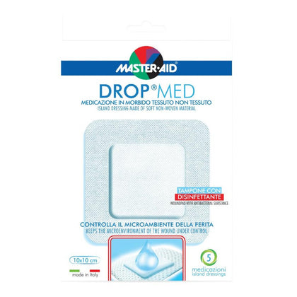 Master Aid Drop Med Medicazione Tessuto Non Tessuto 10x10cm