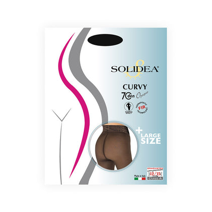 Solidea Collant Curvy 70 Opaque Nero Taglia 3ml-xl