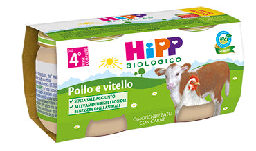 Hipp Bio Omogeneizzato Vitel/pol 2x80g