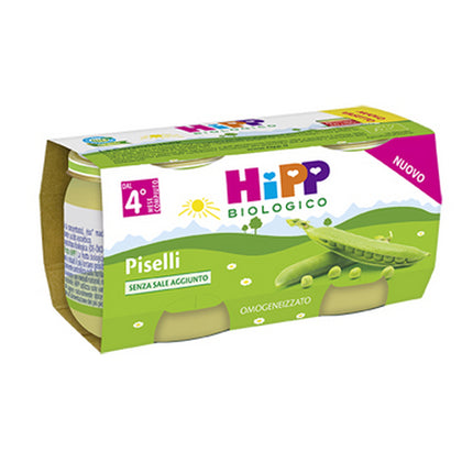 Hipp Bio Omogeneizzato Piselli 2x80g