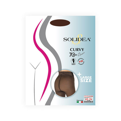 Solidea Collant Curvy 70 Opaque Moka Taglia 3ml-xl